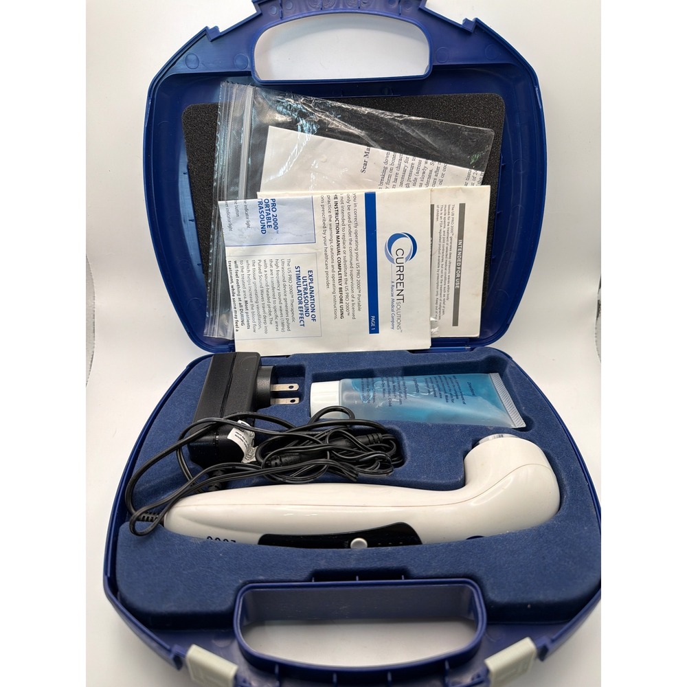 Current Solutions US PRO 2000 Portable Ultrasound 1MHz Therapy Device with Case